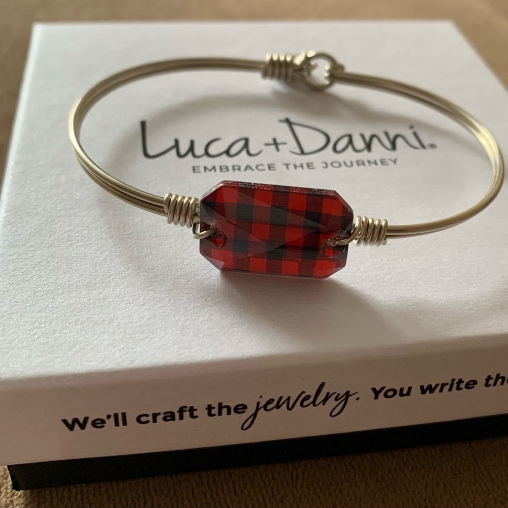 Luca + Danni Dylan Red Plaid Bangle